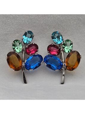 Avon “Fruit Salad” Rhinestone Brooch Lot Multicolor Tutti Frutti Vintage Retired